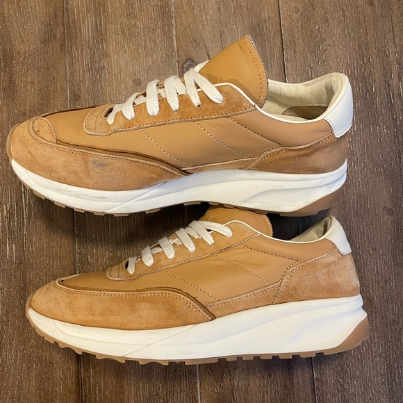 Common Projects | Tan Track 80 Leather Designer Sneaker Women’s 39 US 8.5 - Picture 3 of 12